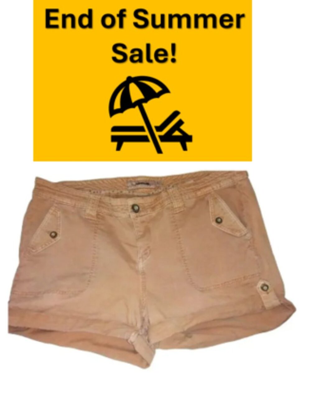 Torrid Light Terracotta cuffed shorts size 20